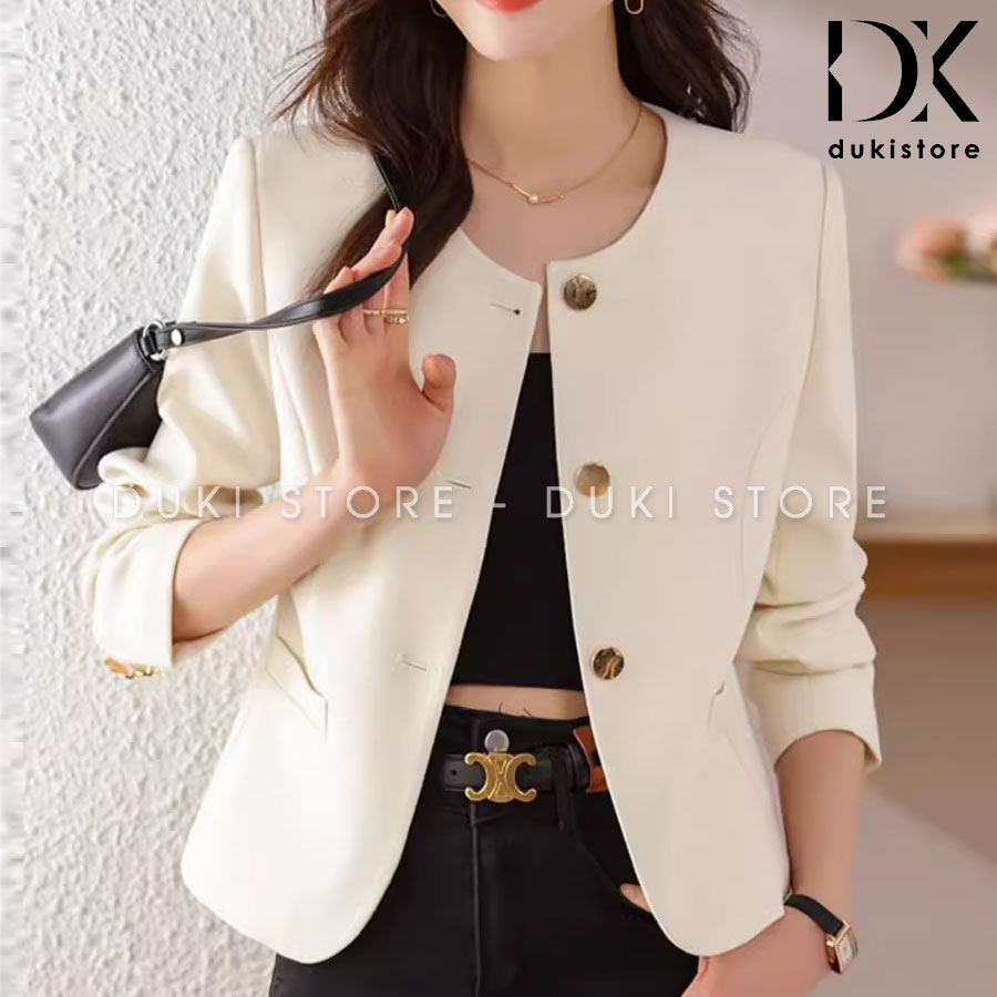 áo blazer nữ 3 cúc màu kem không cổ ao-blazer-nu-3-cuc-mau-kem-khong-co-BLU0109.jpg